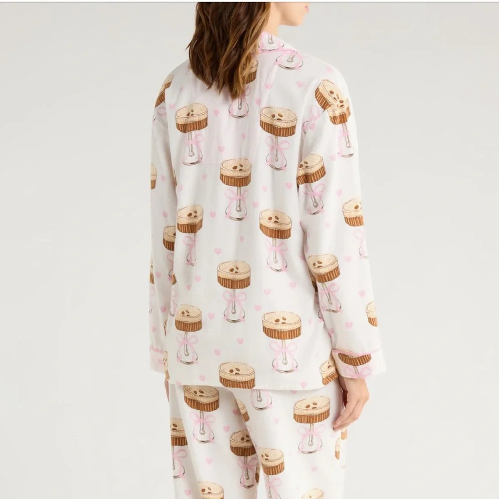 NWT PJ Salvage Flannels🤎☕️”Espresso Yourself”☕️🤎Pajamas Set Ivory